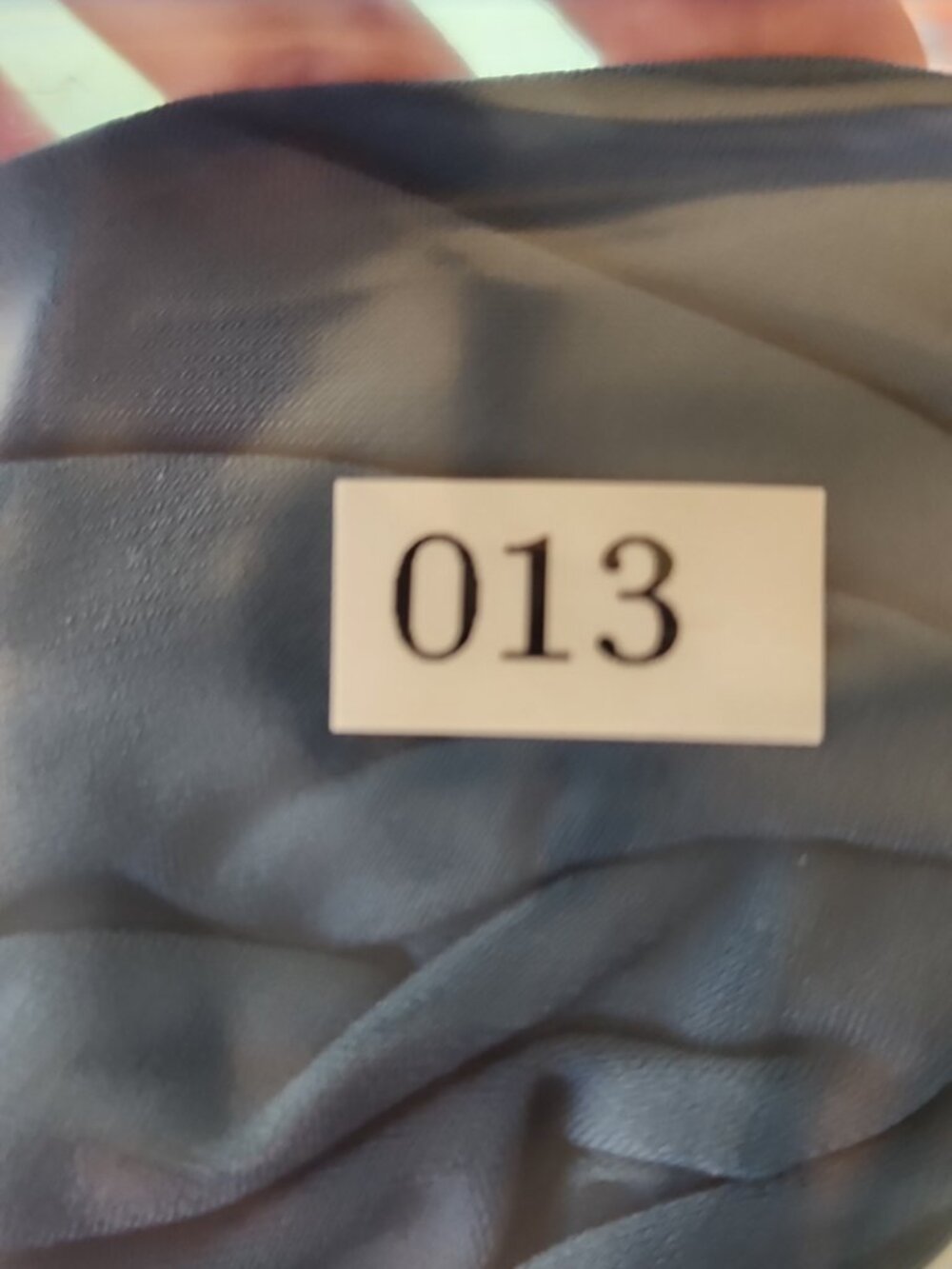 Quiet Luxury Ruffle Rosette Cocktail Dress EnFocus Petite Slate Blue 14P - Picture 8 of 8